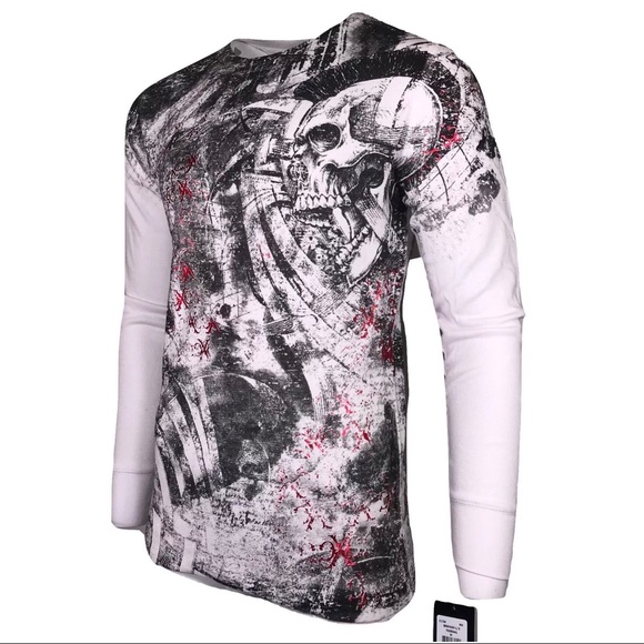 Xtreme Couture by Affliction Men's Thermal Shirt Bravado Biker MMA - Picture 3 of 7